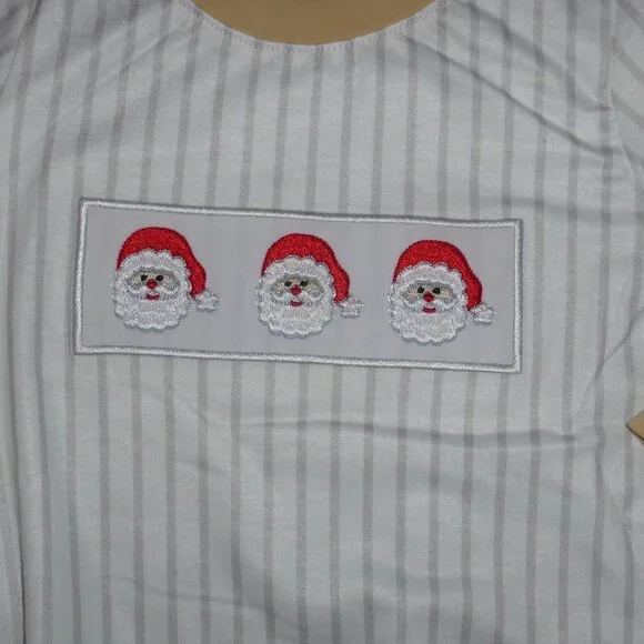 Boutique Christmas Santa Baby Boys Girls Bodysuit Romper Jumpsuit - Picture 2 of 2